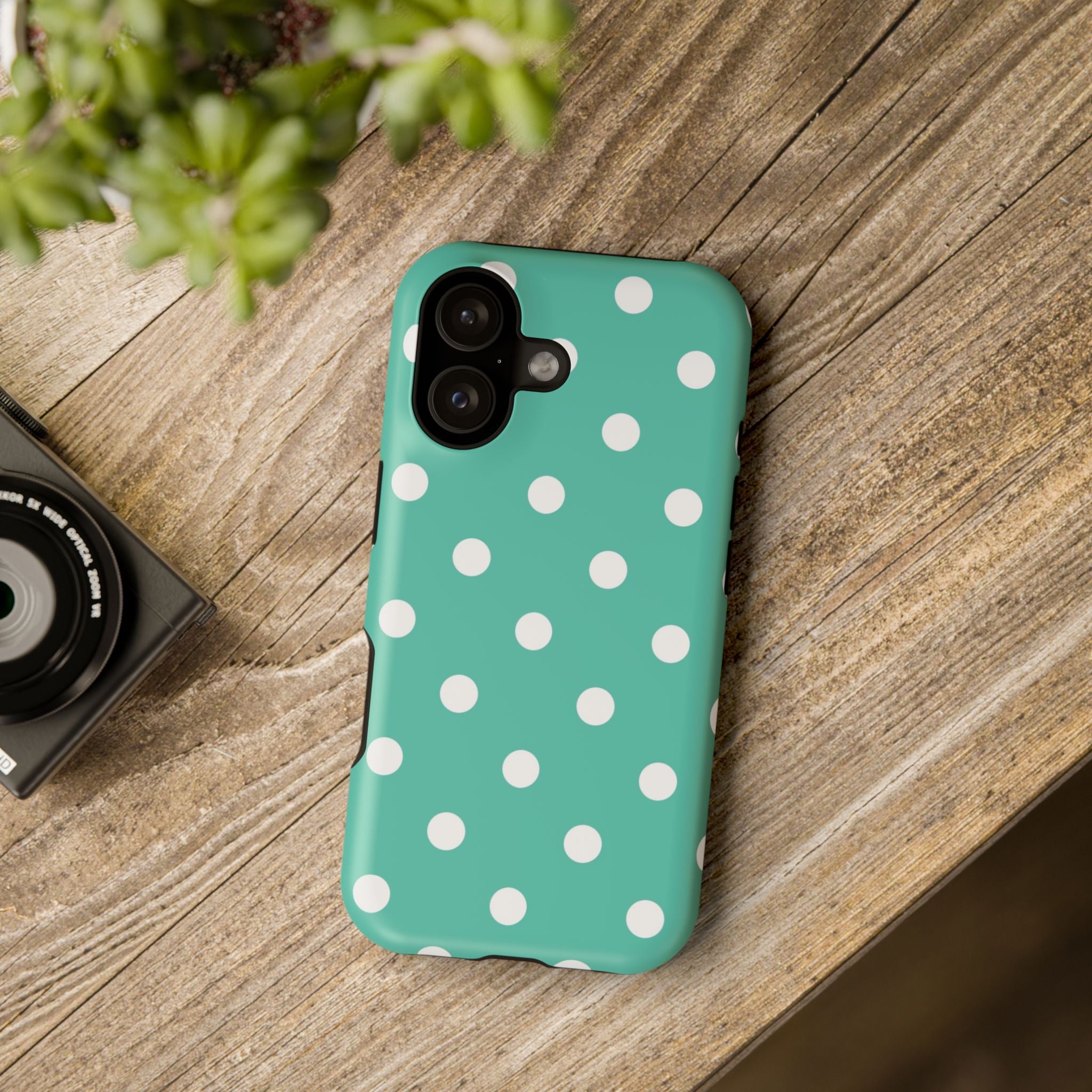 Polka Dot Impact-Resistant Phone Case