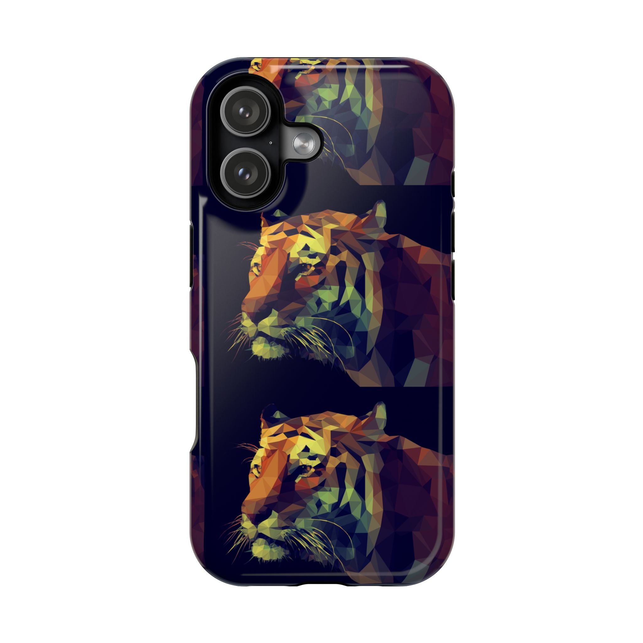 Colorful Tiger Phone Case, Impact-Resistant