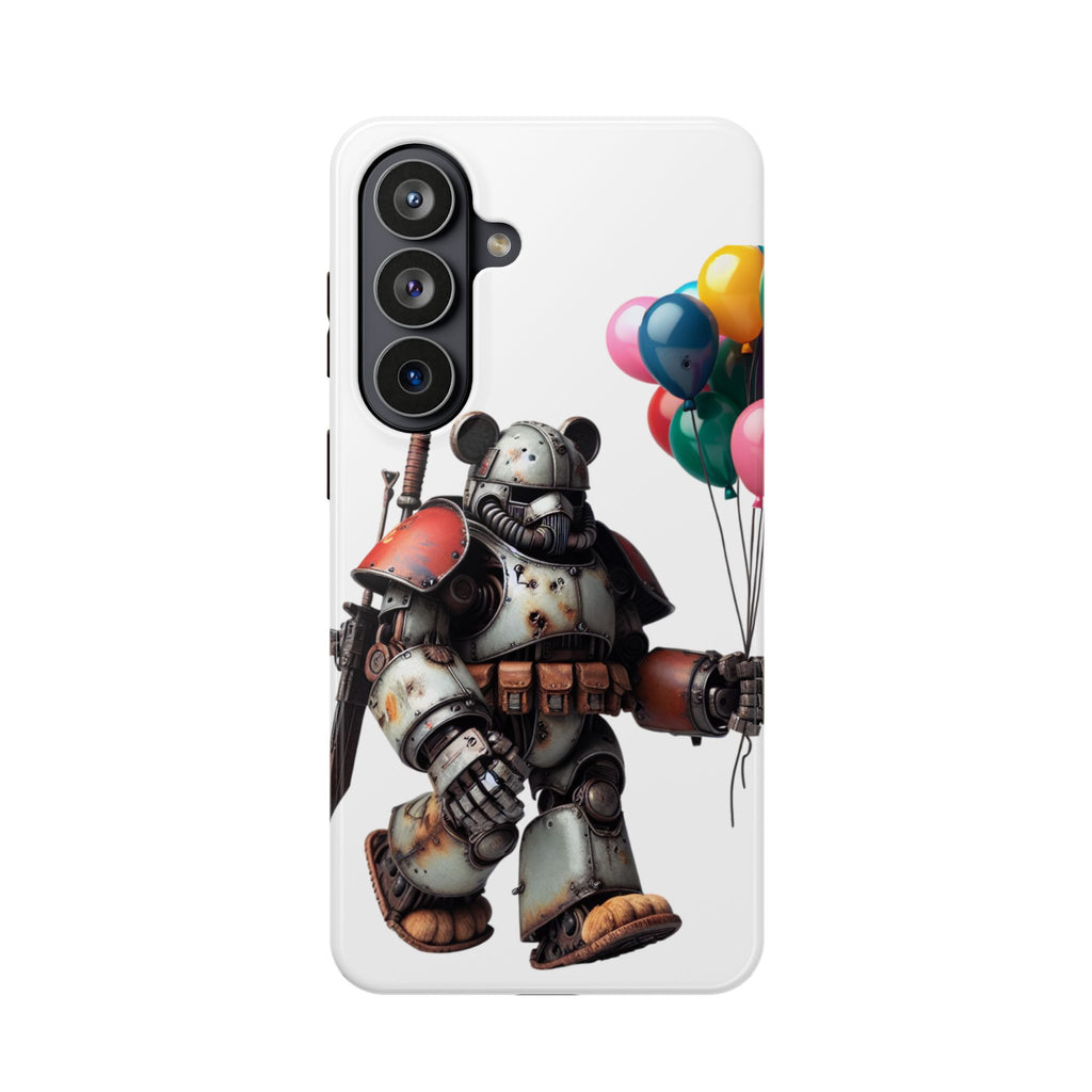 Armored Bear with Balloons Impact-Resistant Galaxy Cute Phone Cases
