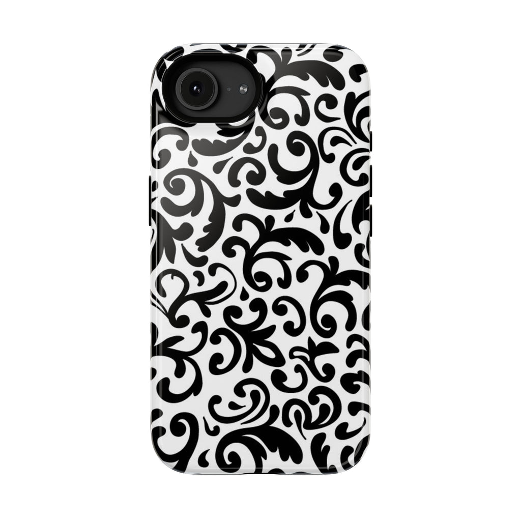 Floral Scroll Impact-Resistant Phone Case