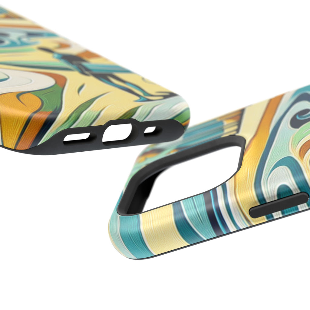 Surfboard Wave Art Phone Case — Impact-Resistant Beach Vibes iPhone Case