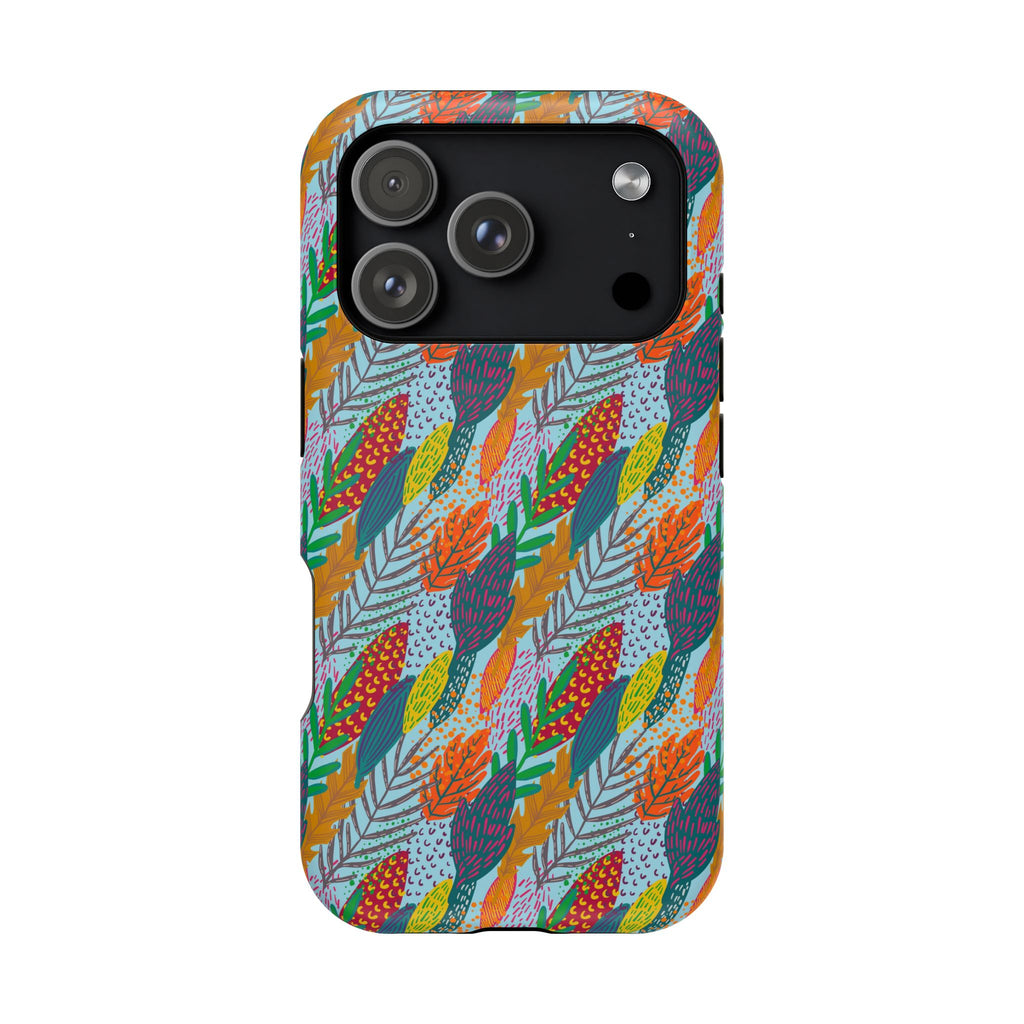 Floral Feather Magnetic Impact-Resistant for iPhone/Samsung