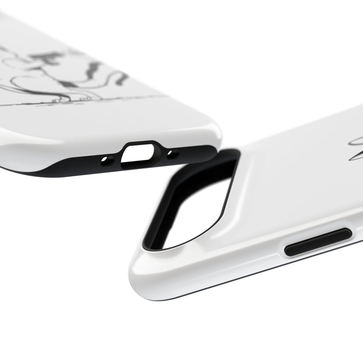 Cat Shooting 'Pew Pew' Phone Case — Impact-Resistant iPhone Cover