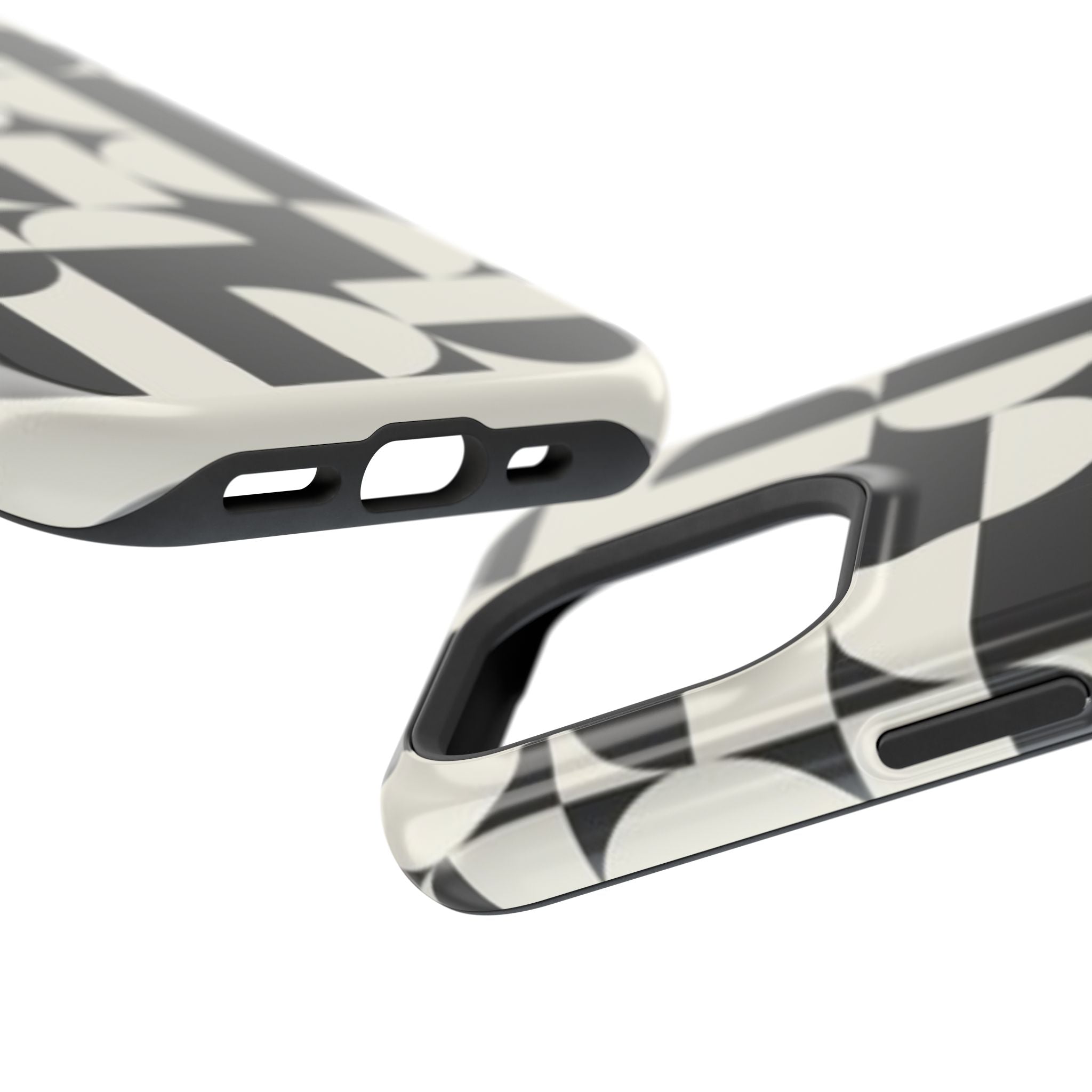 Black and White Design Impact-Resistant Case