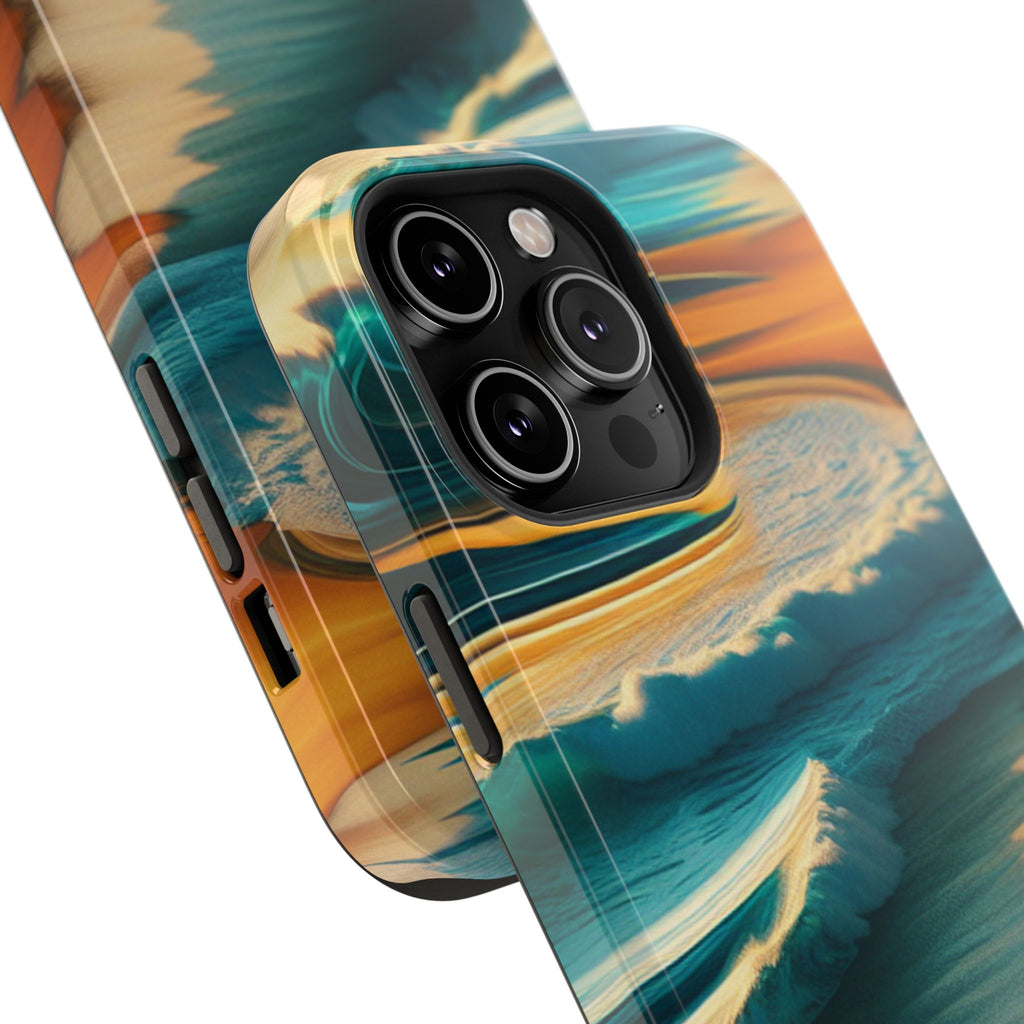 Impact Resistant Phone Case, Surf Wave Beach Lovers, Ocean Waves Design