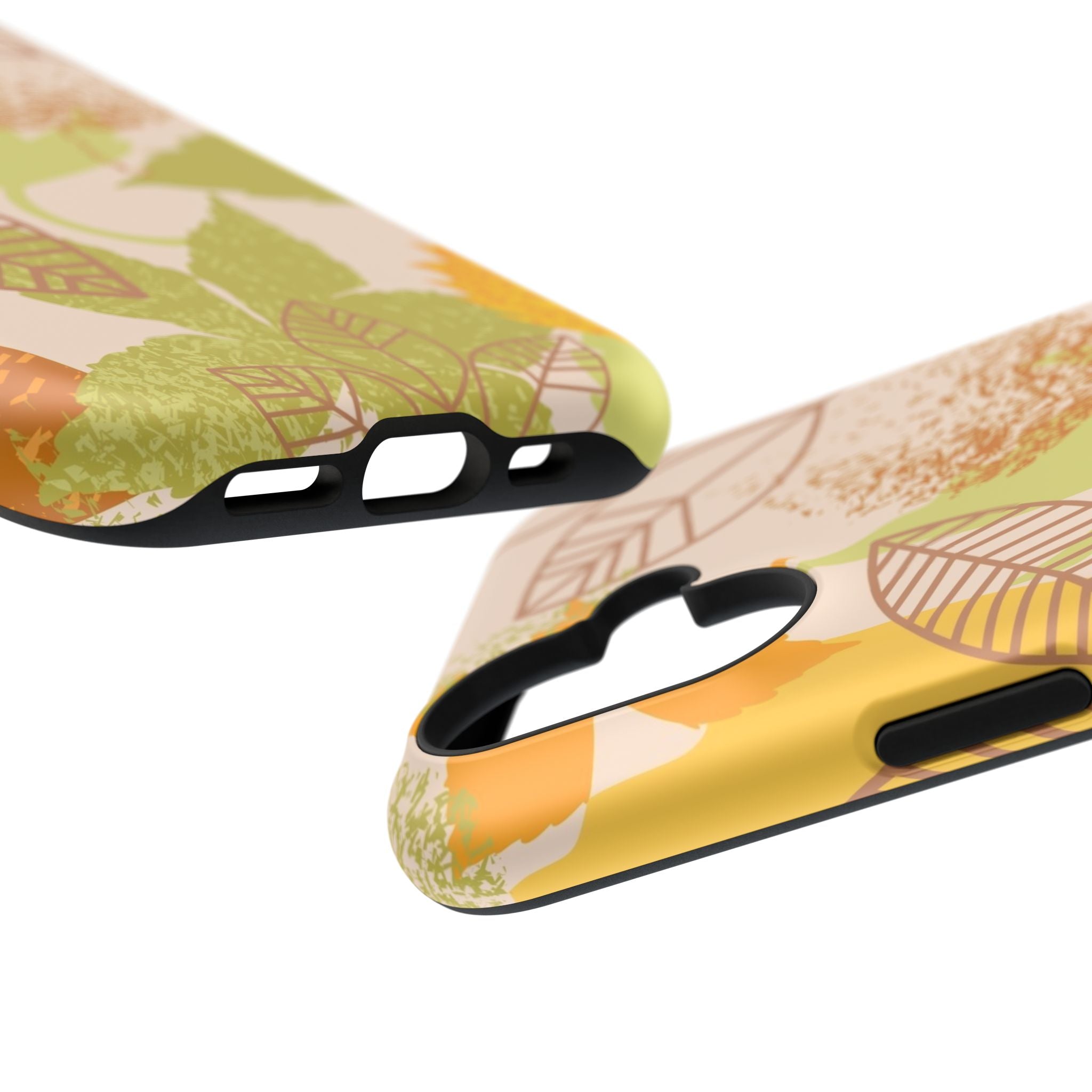 Chic Leaf Print Phone Case