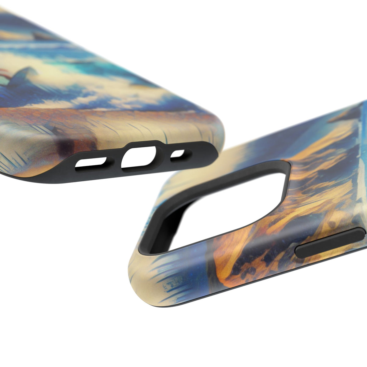 Surfer Wave Impact Phone Case – Vibrant Ocean Art Protective Cover