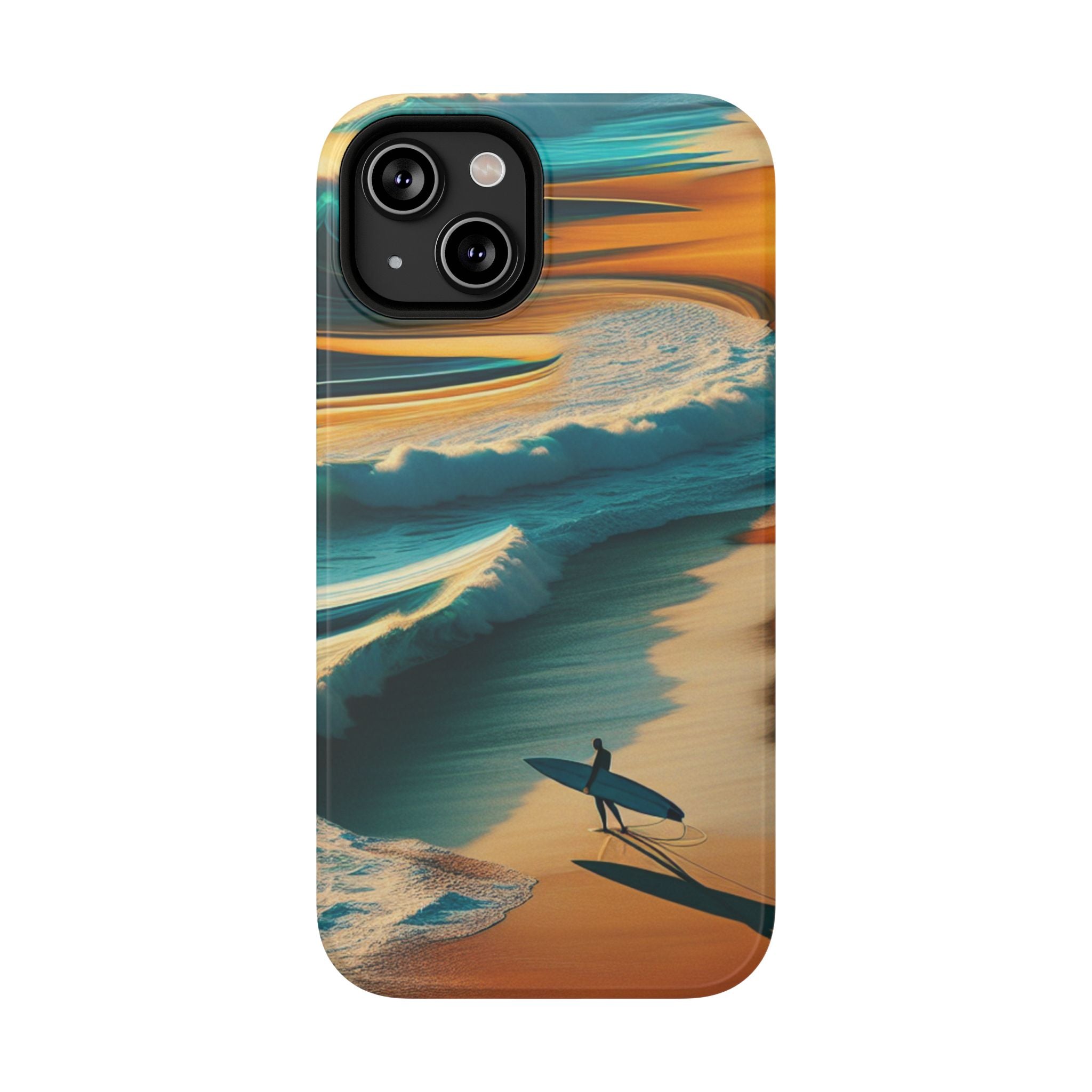 Impact Resistant Phone Case, Surf Wave Beach Lovers, Ocean Waves Design