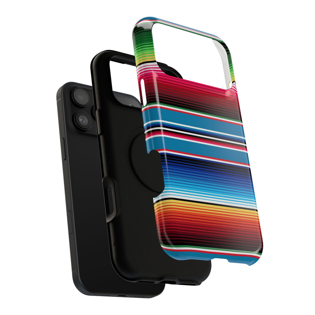 Sarape Striped Phone Case | Impact-Resistant
