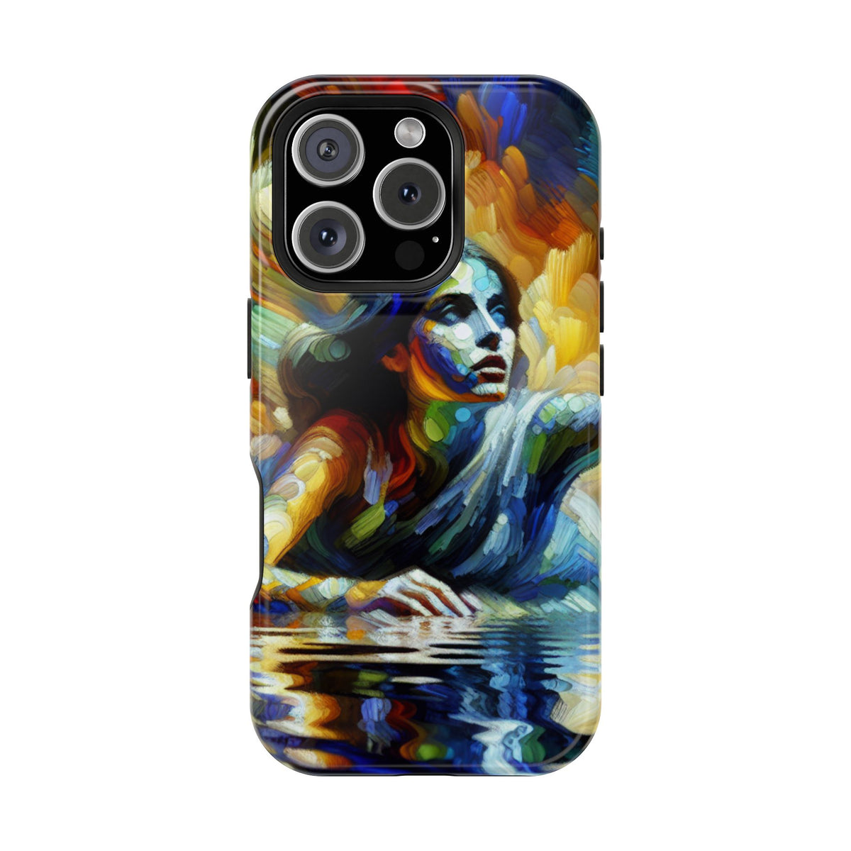 Impact-Resistant Phone Case — Colorful Surreal Mermaid Art