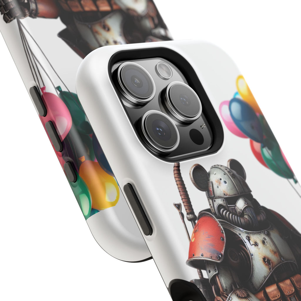 Armored Bear with Balloons Impact-Resistant Galaxy Cute Phone Cases