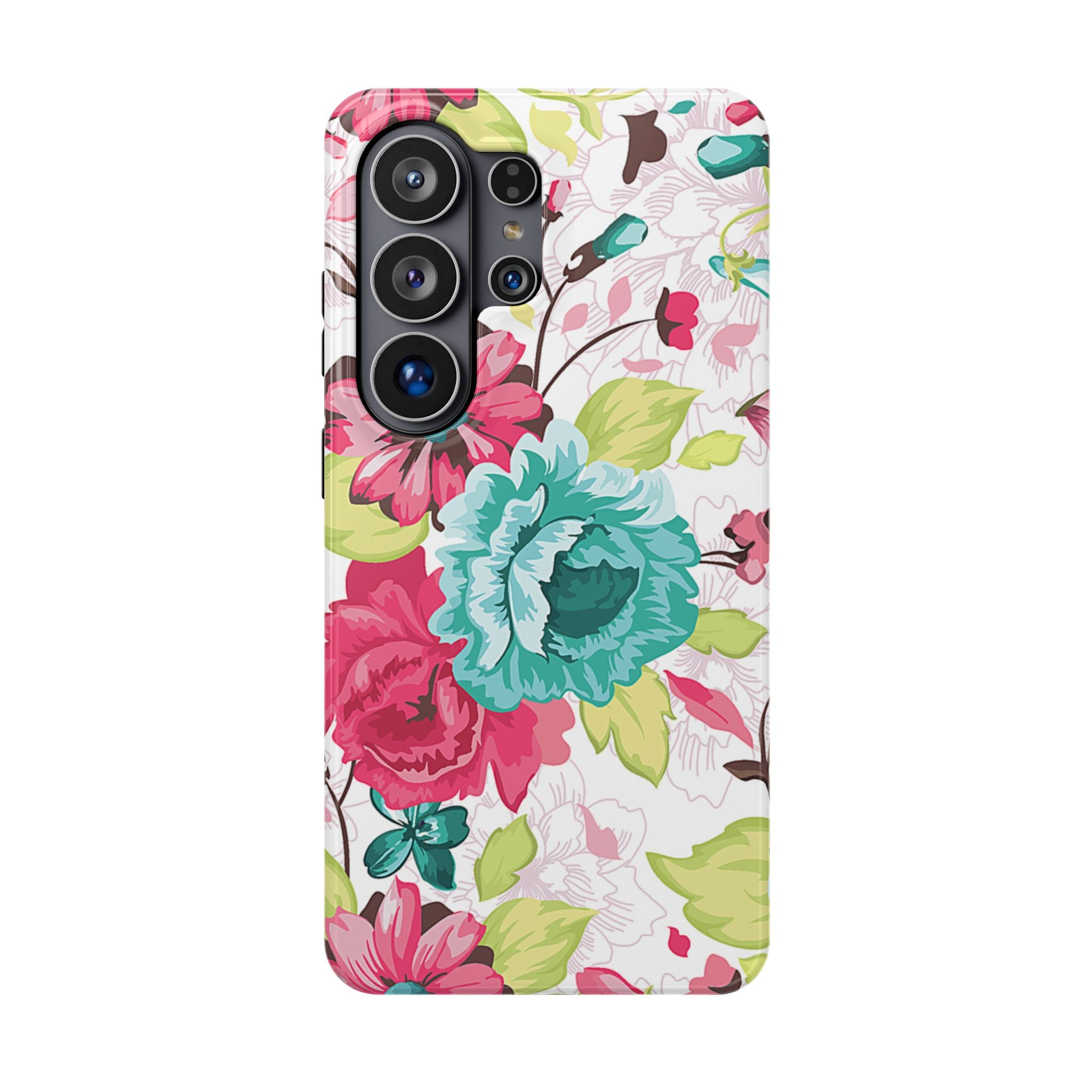 Floral Design Impact-Resistant Case