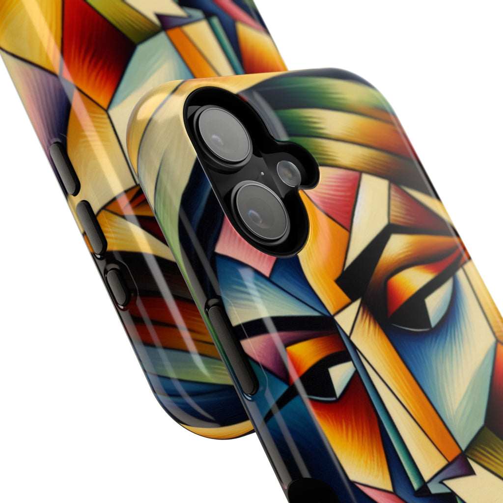 Abstract Cubist Face Phone Case — Impact‑Resistant Artistic iPhone Cover