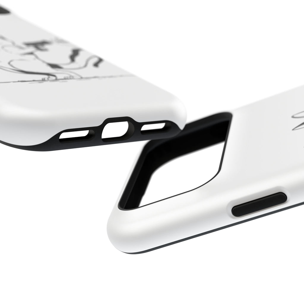 Cat Shooting 'Pew Pew' Phone Case — Impact-Resistant iPhone Cover