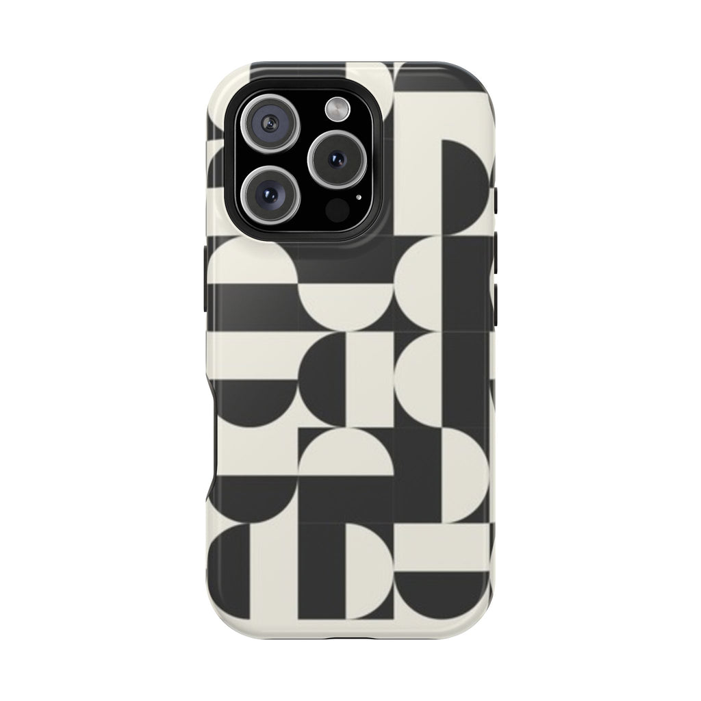 Black and White Design Impact-Resistant Case