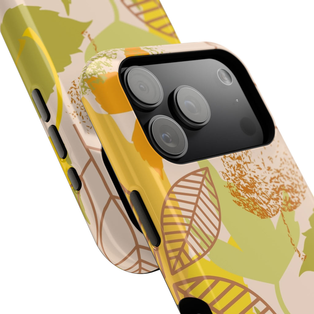 Chic Leaf Print Phone Case