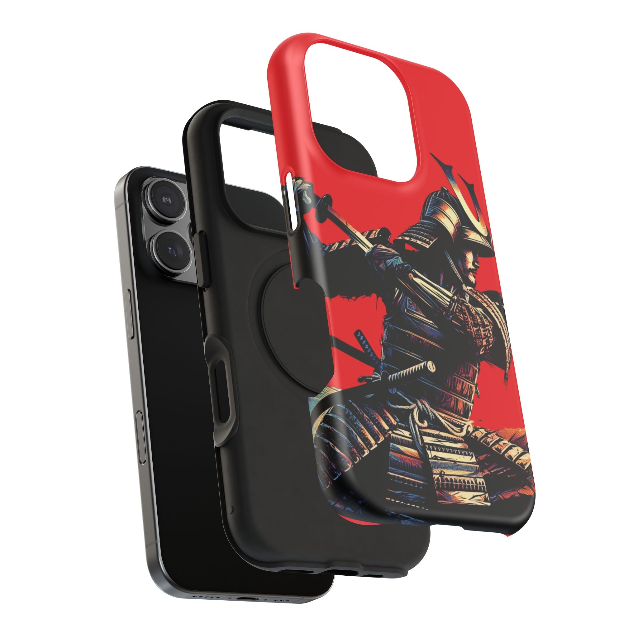 Impact Resistant Phone Case - Samurai Red Warrior