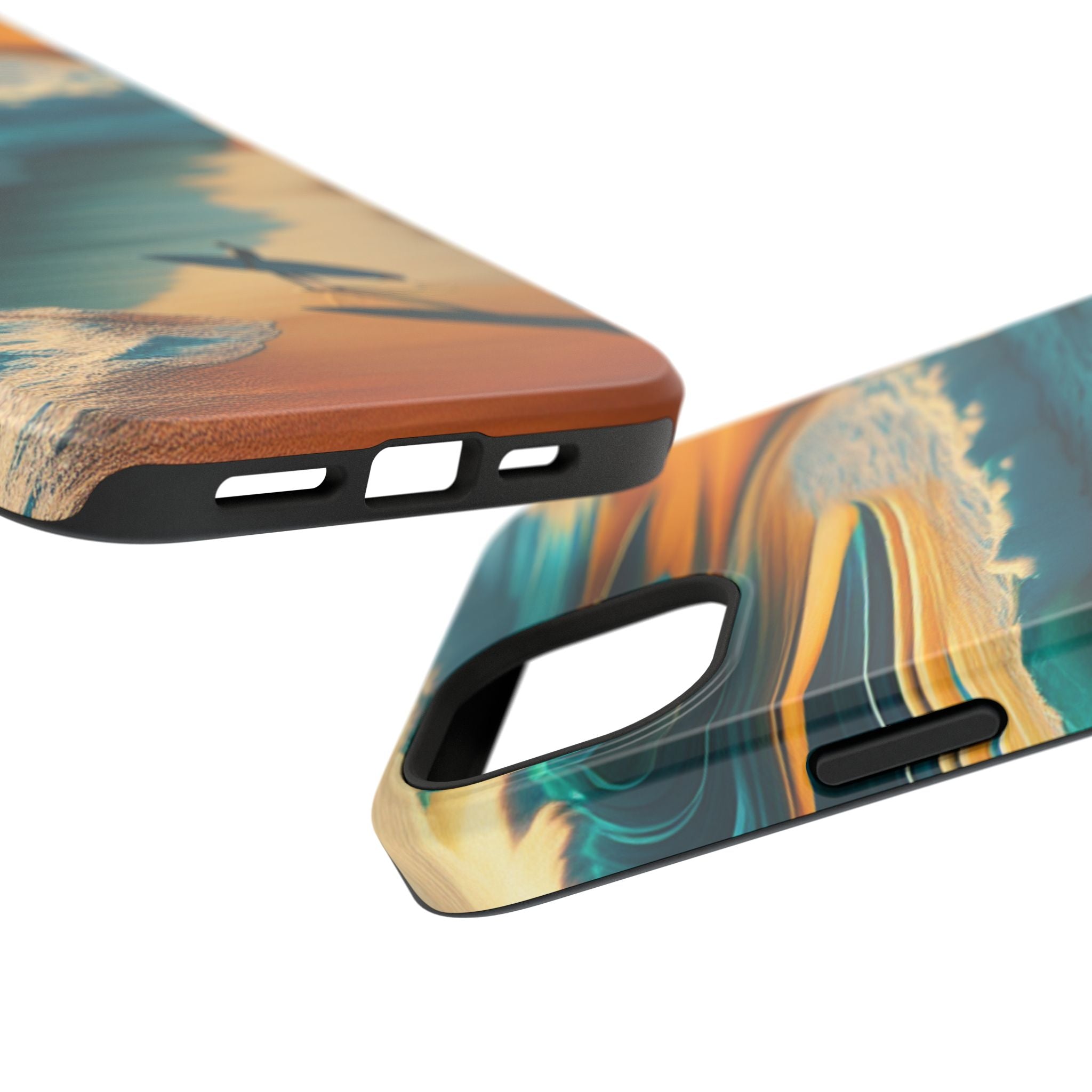 Impact Resistant Phone Case, Surf Wave Beach Lovers, Ocean Waves Design