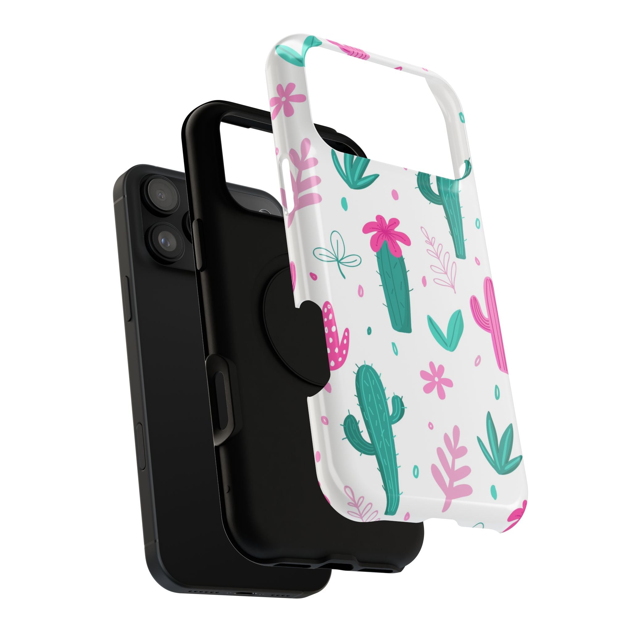 Cactus Pattern Impact Resistant Phone Case