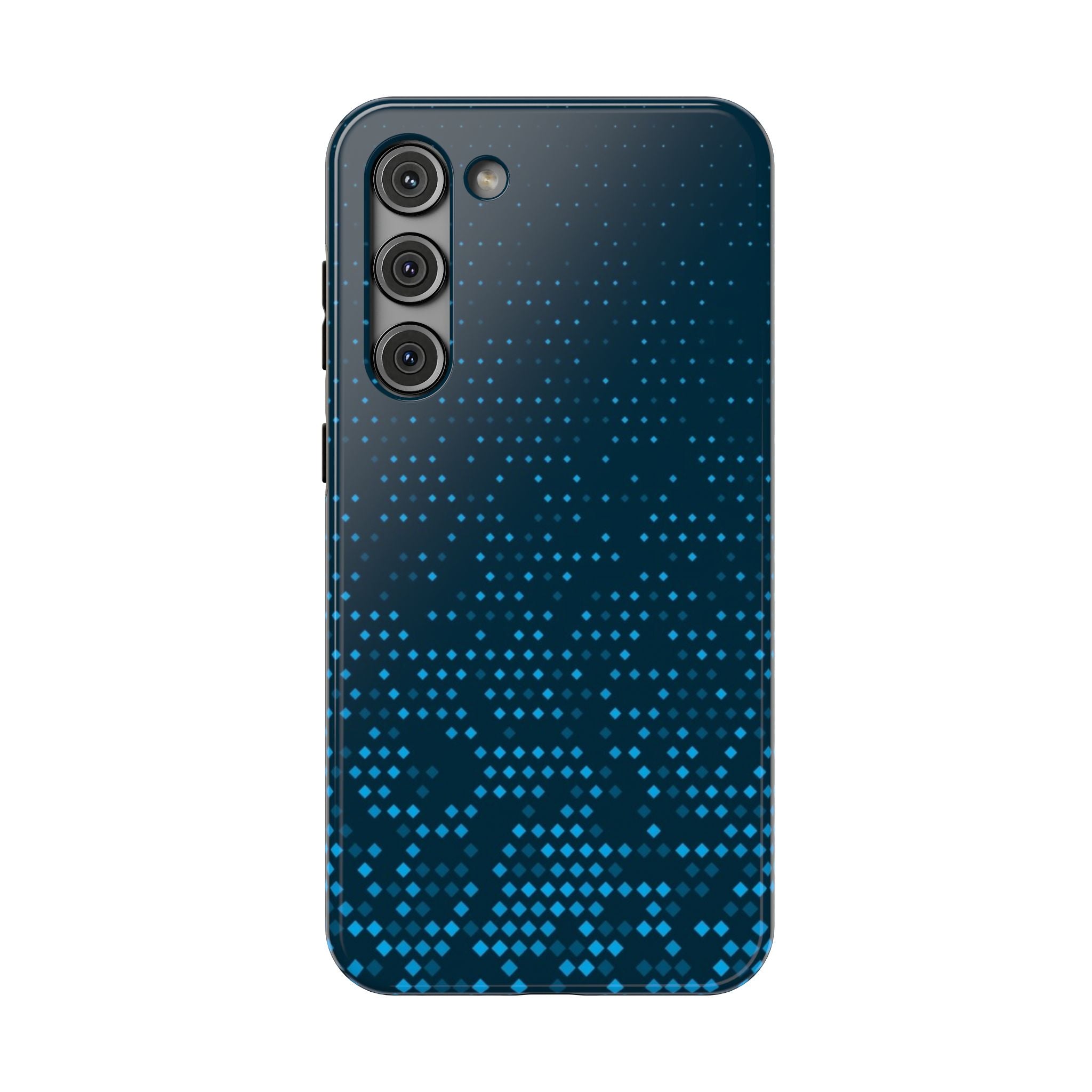 Blue Geometric Impact Resistant Phone Case