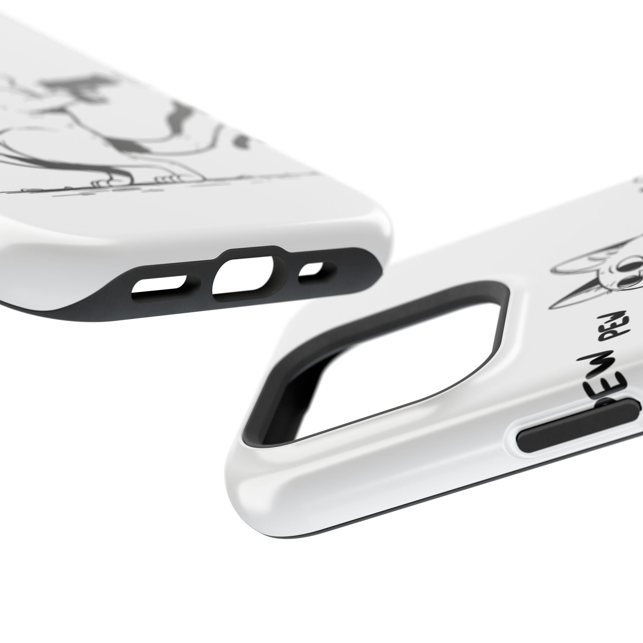 Impact Resistant Phone Case- Funny Cat Pew Pew