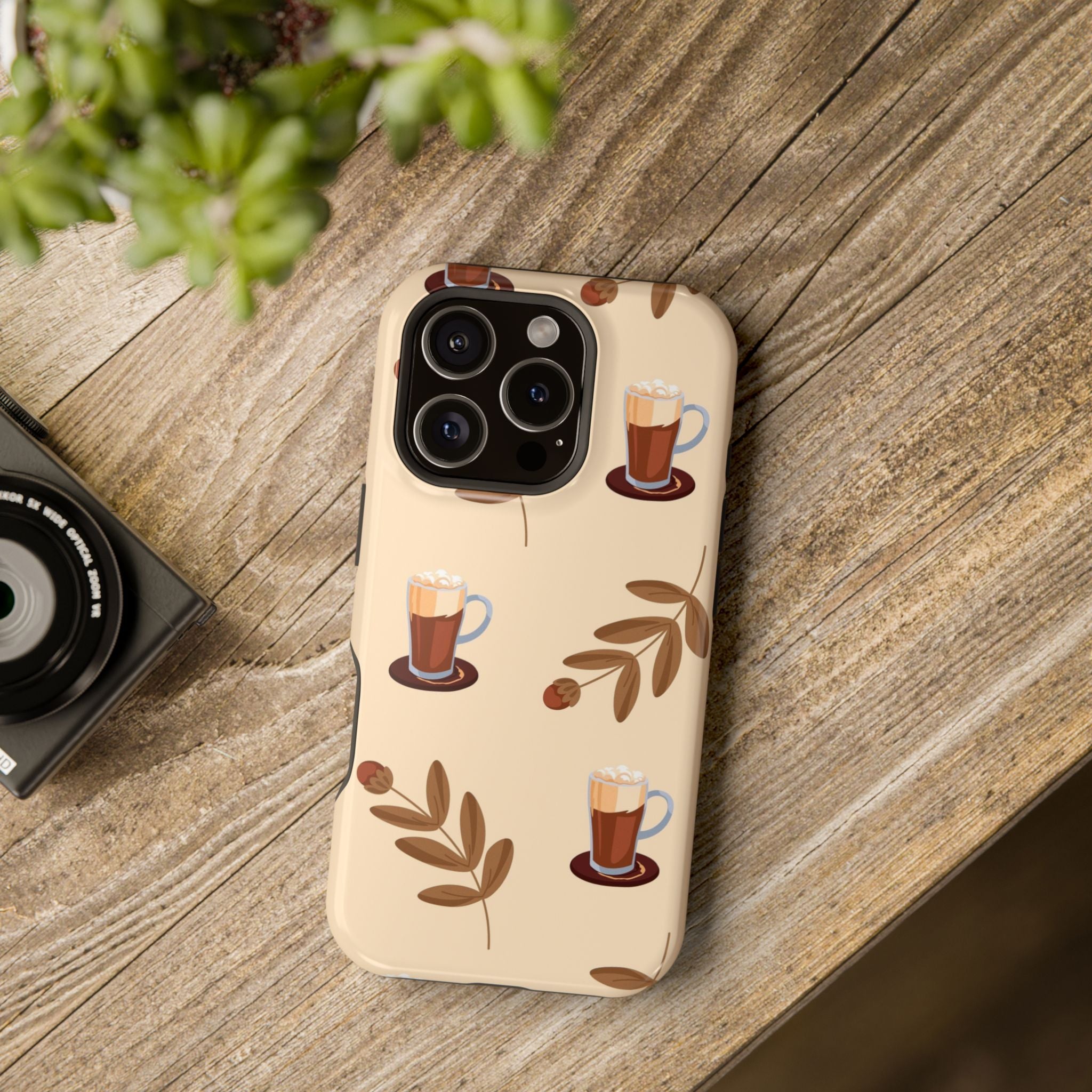 Stylish Coffee Phone Case, Impact-Resistant