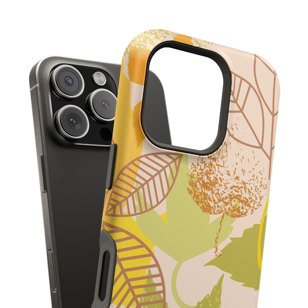 Chic Leaf Print Phone Case