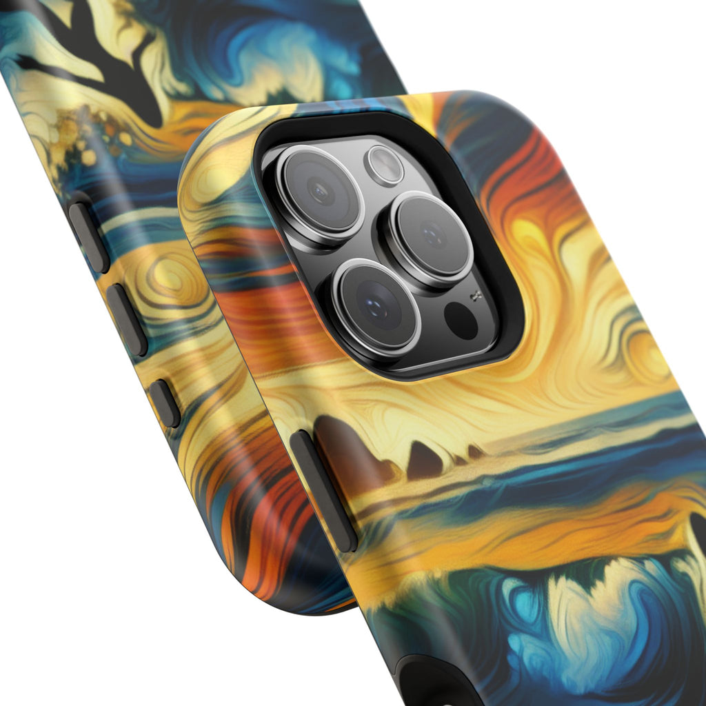Impact Resistant Phone Case - Surfing Ocean Waves Design, Coastal Decor Gift