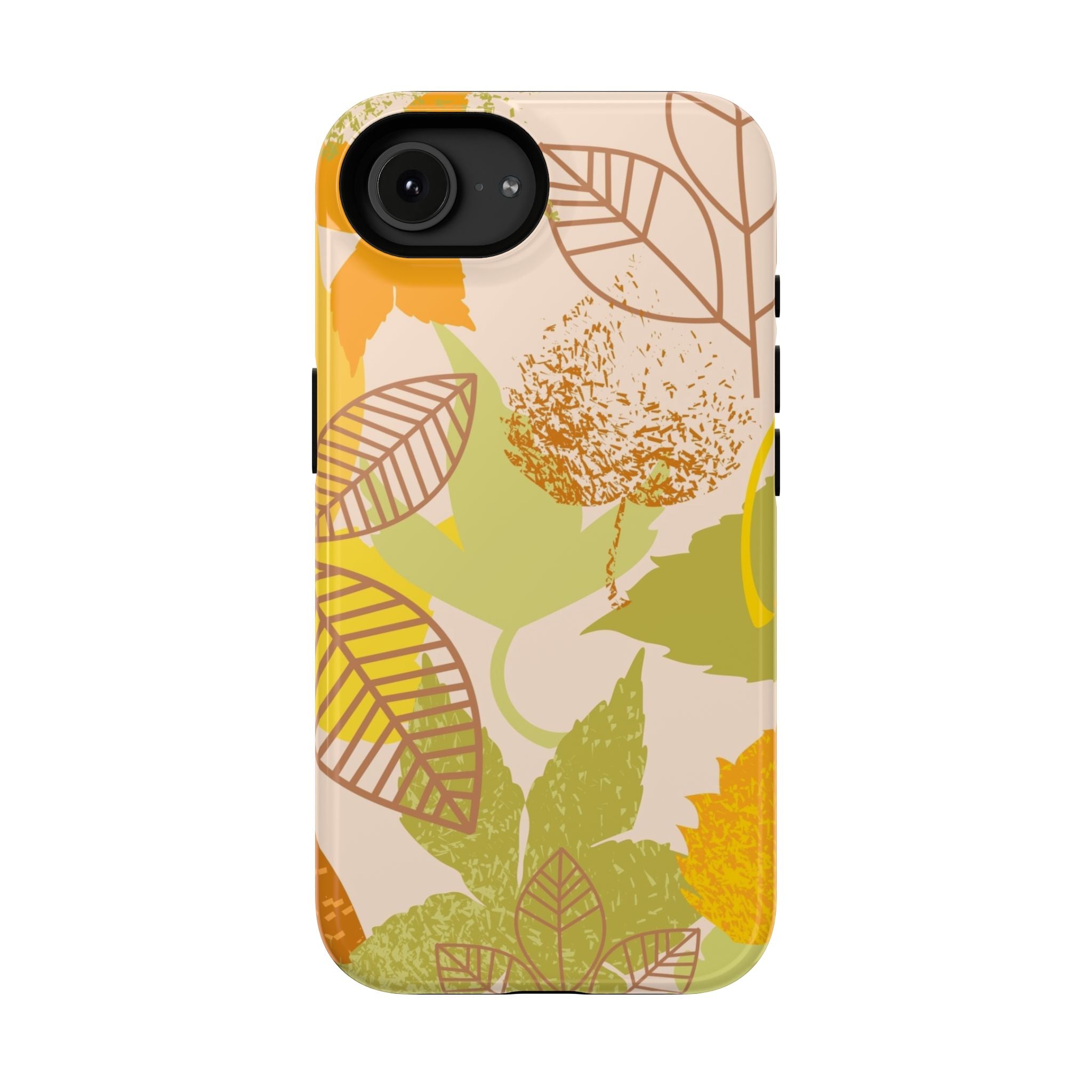 Chic Leaf Print Phone Case