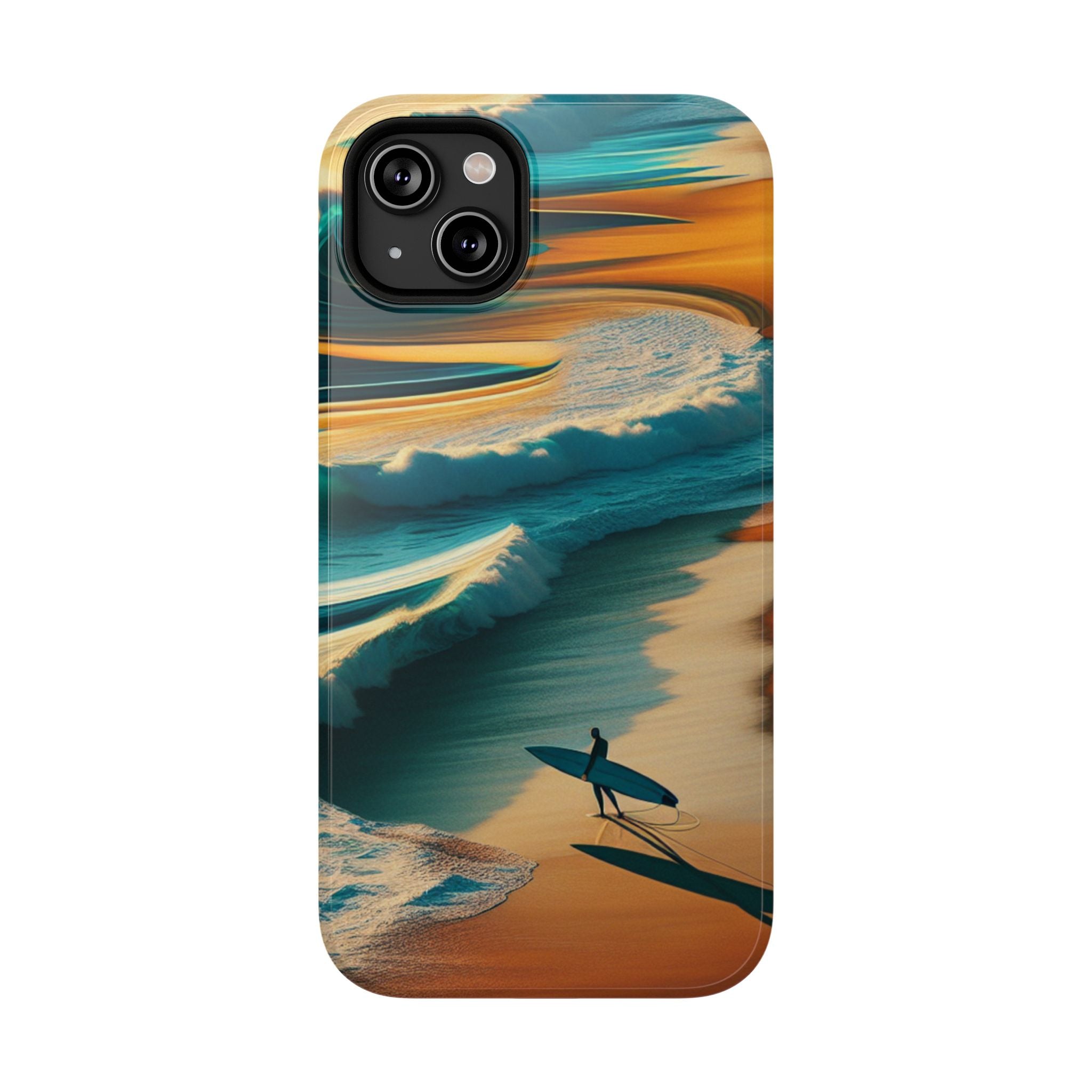 Impact Resistant Phone Case, Surf Wave Beach Lovers, Ocean Waves Design