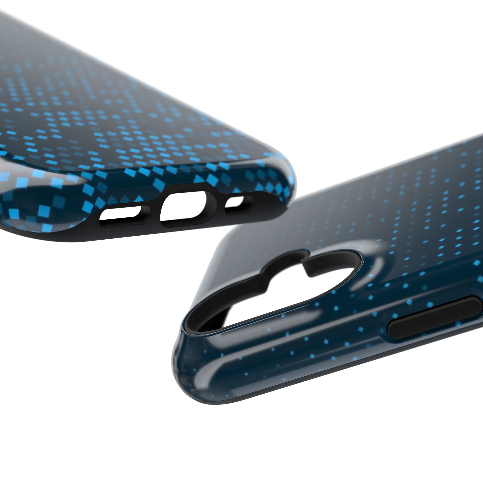 Blue Geometric Impact Resistant Phone Case