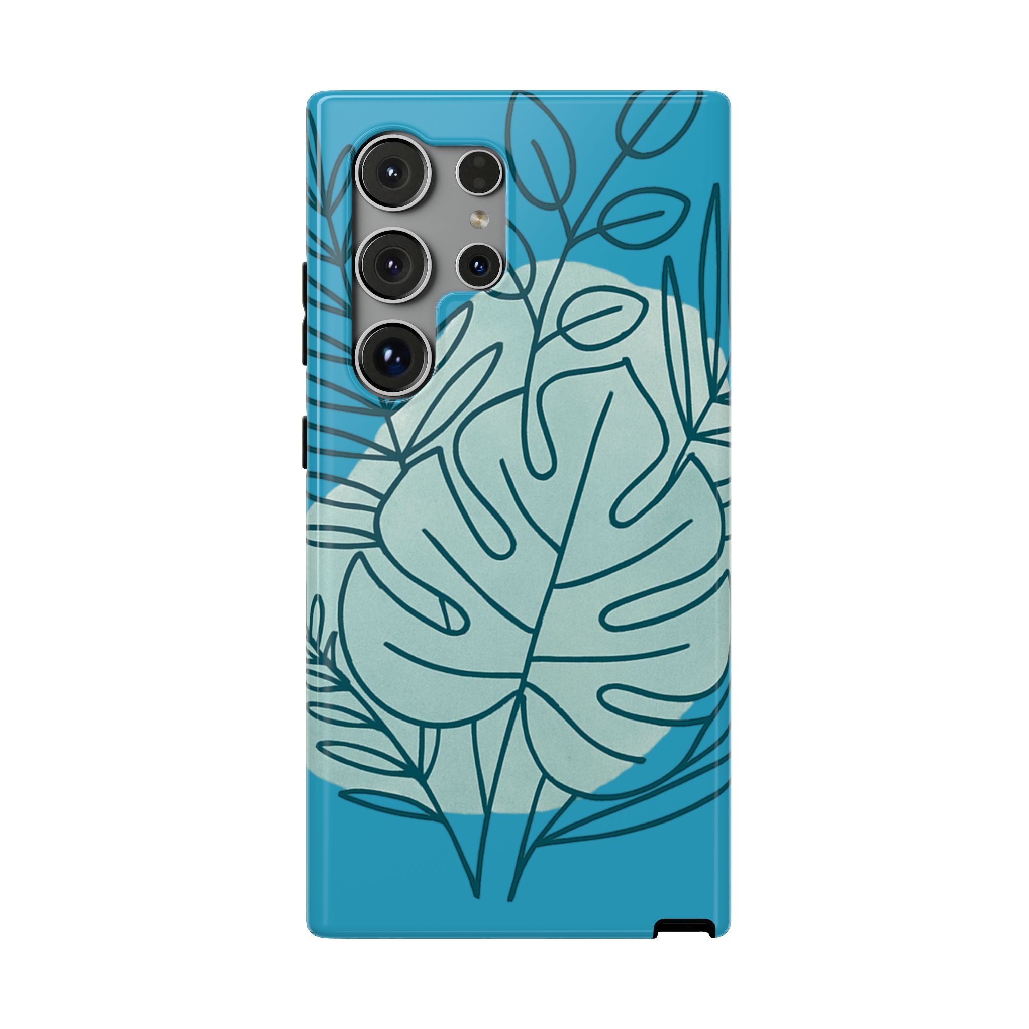 Tropical Floral Phone Case, Impact-Resistant