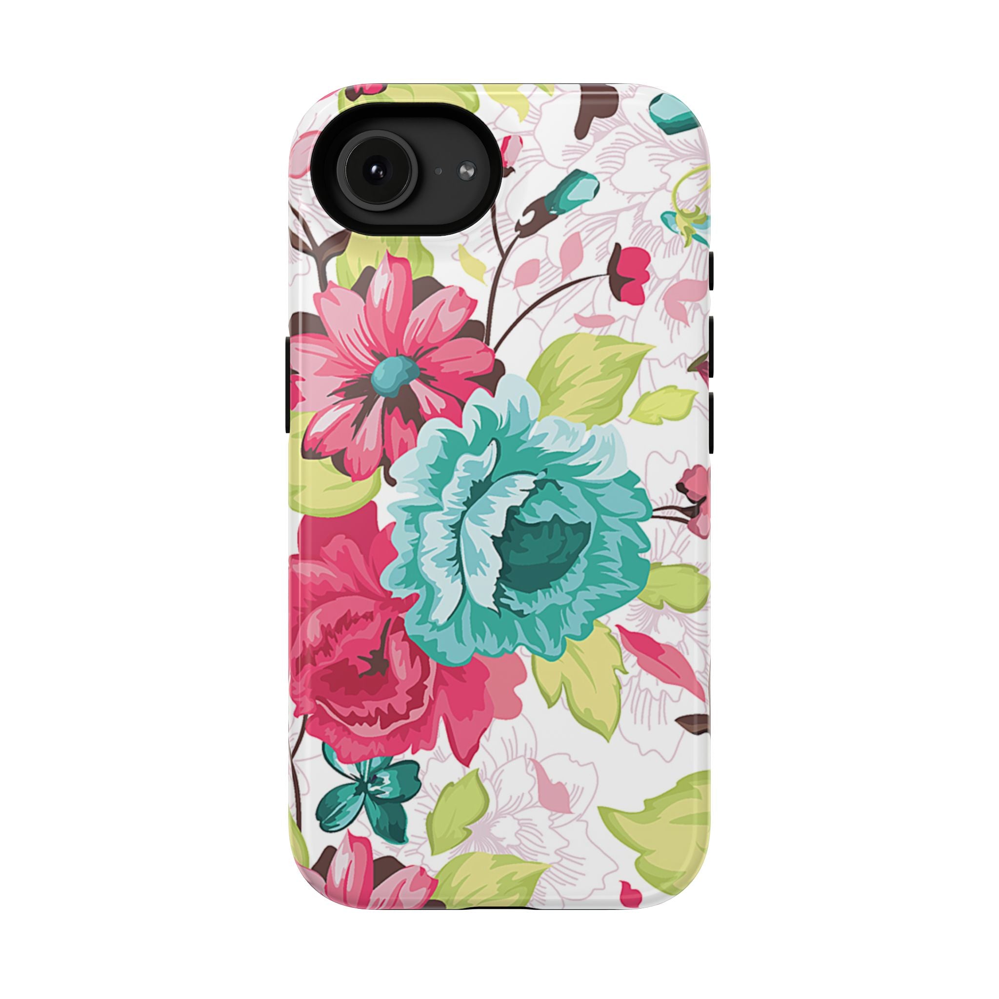 Floral Design Impact-Resistant Case