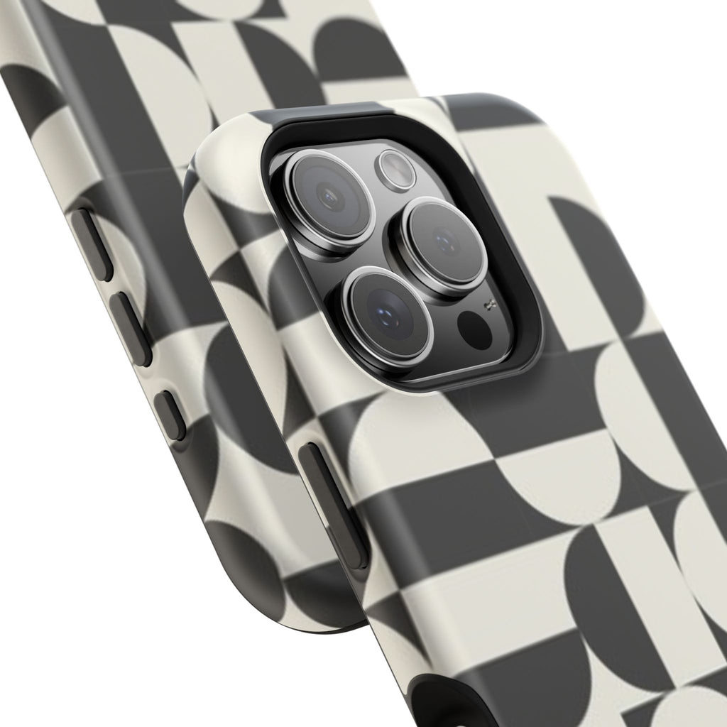 Black and White Design Impact-Resistant Case