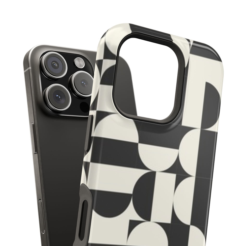 Black and White Design Impact-Resistant Case