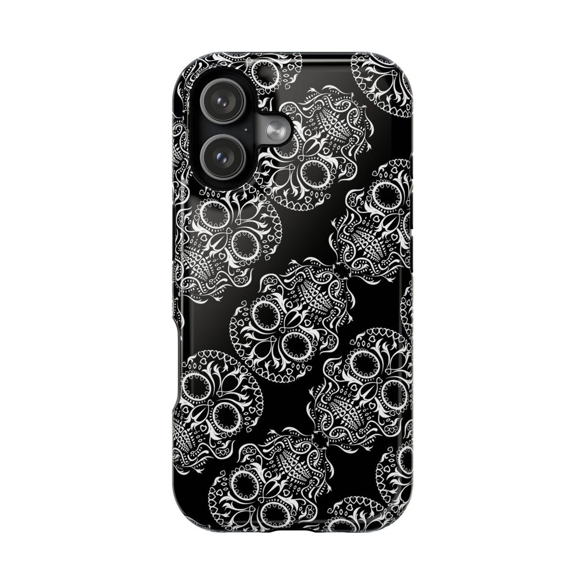 Skull Pattern Black & White Gothic Tough Cases for iPhone