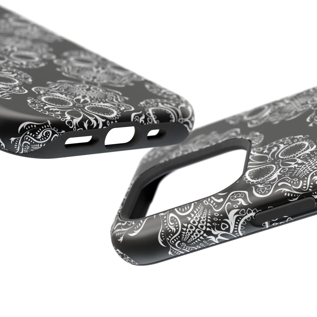 Skull Pattern Black & White Gothic Tough Cases for iPhone