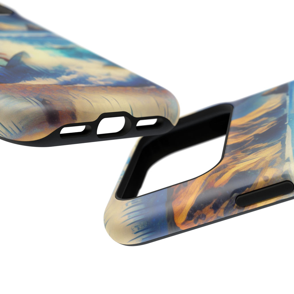 Surfer Wave Impact Phone Case – Vibrant Ocean Art Protective Cover