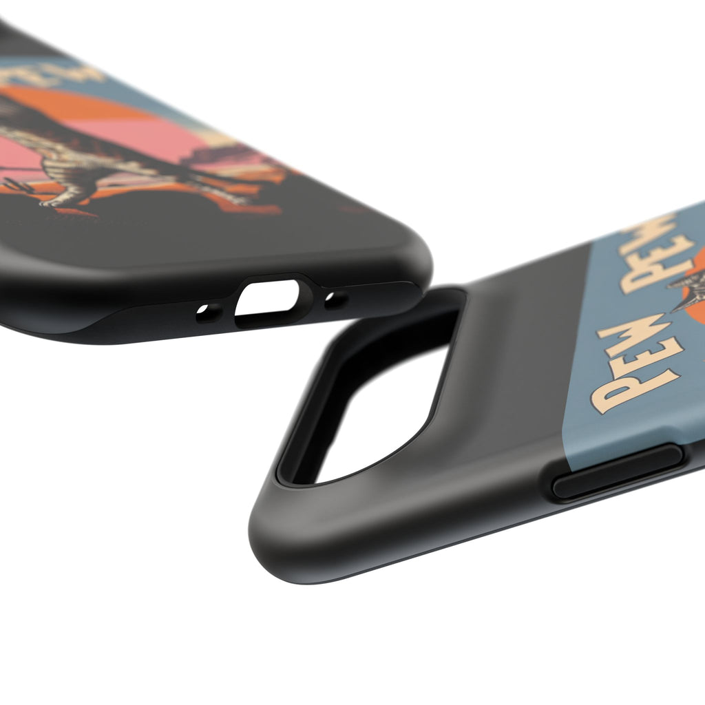 Phone Case - Retro 'Pew Pew' Shooting Cat Impact-Resistant Case