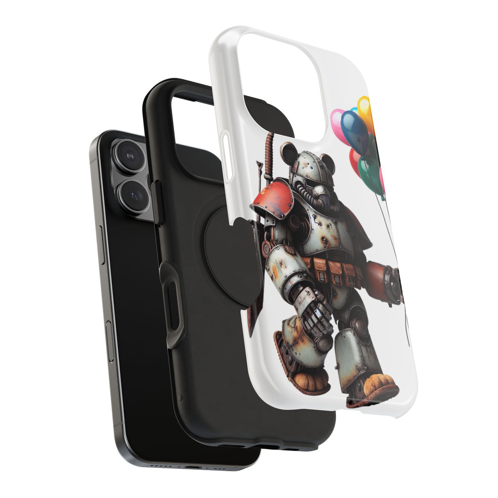 Armored Bear with Balloons Impact-Resistant Galaxy Cute Phone Cases