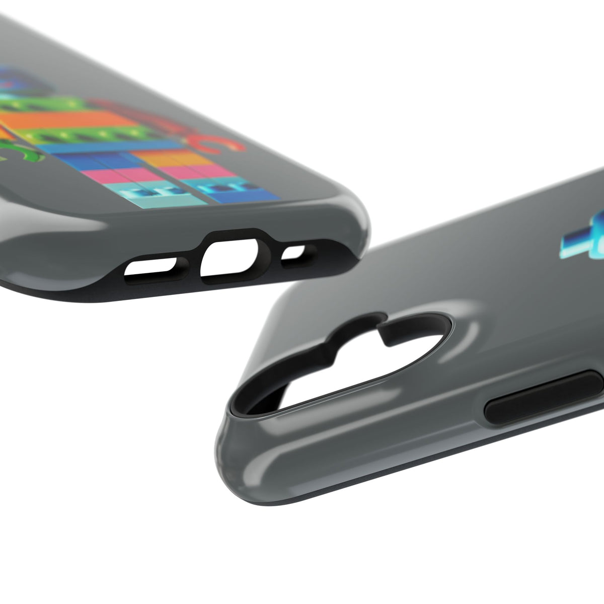 Rainbow Brick Minifigure Impact-Resistant Phone Case