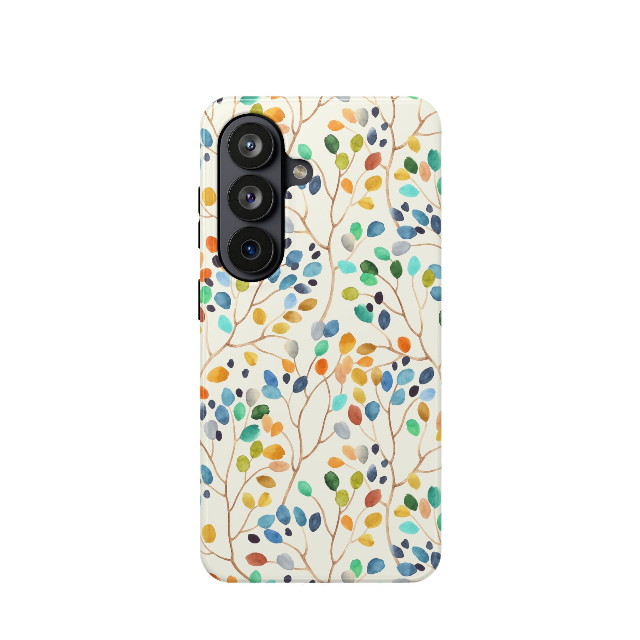 Floral Watercolor Leaves Magnetic Impact-Resistant Phone Case