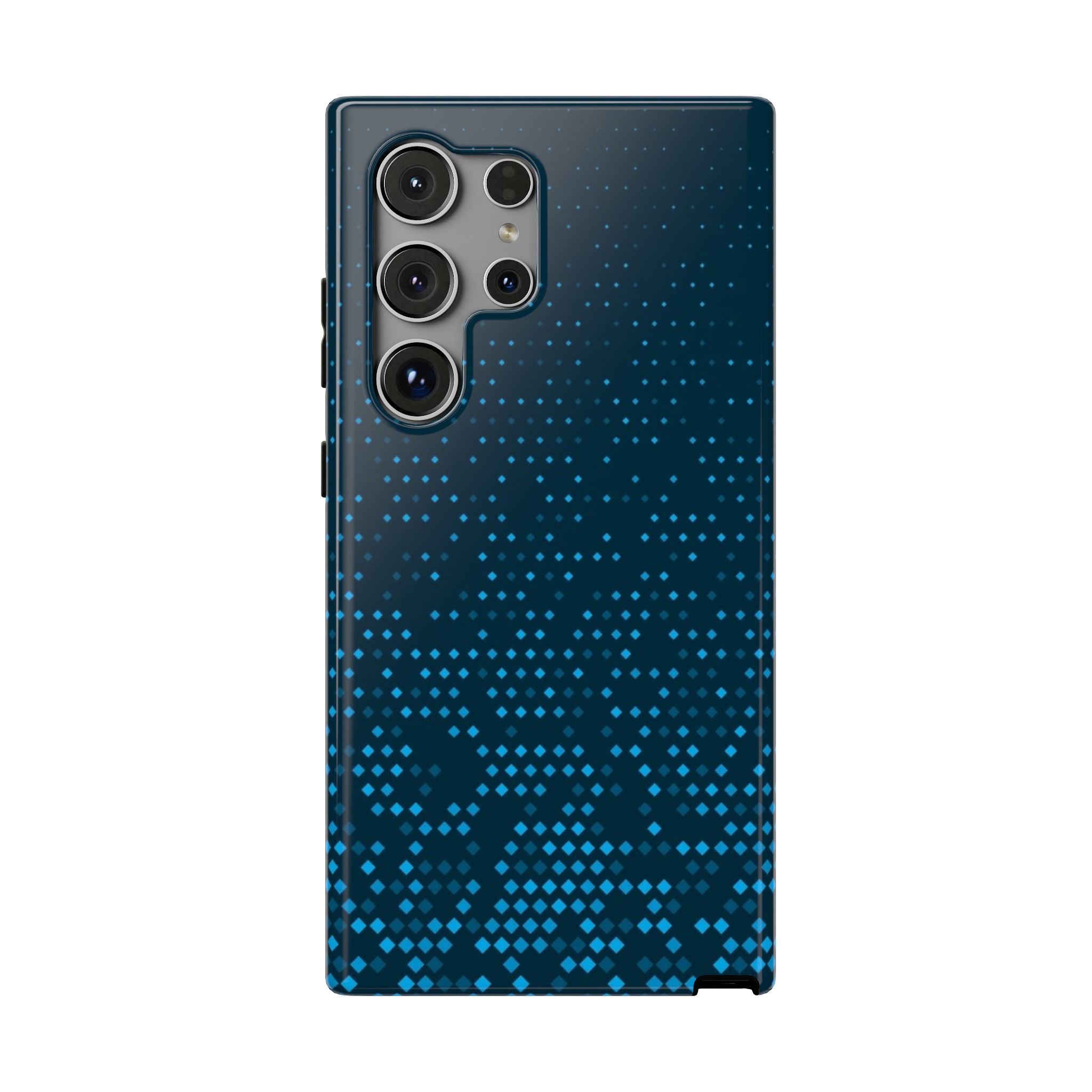 Blue Geometric Impact Resistant Phone Case