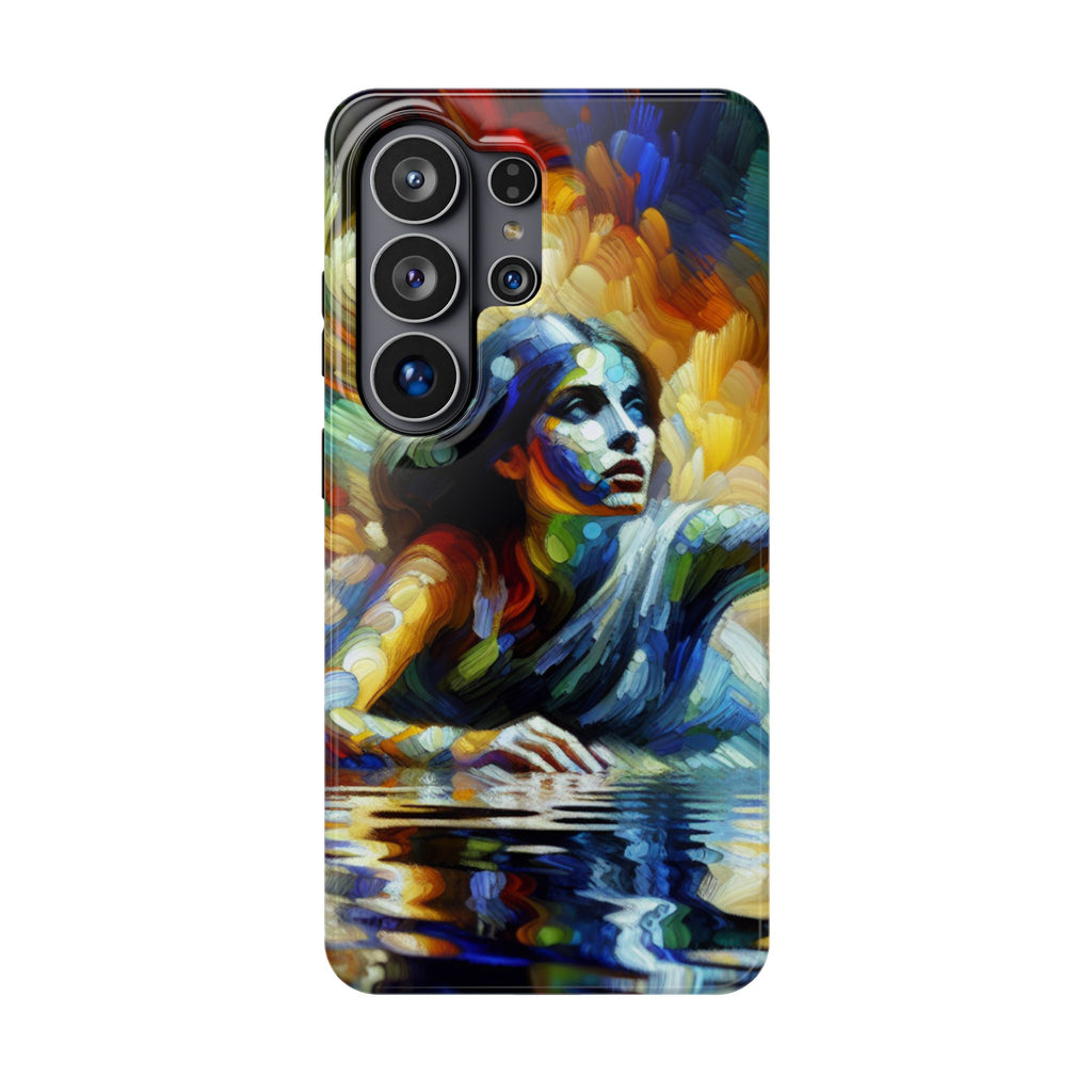 Impact-Resistant Phone Case — Colorful Surreal Mermaid Art