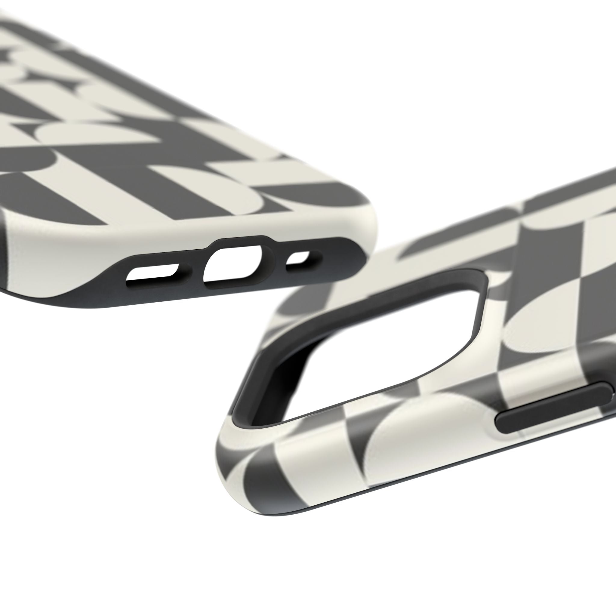 Black and White Design Impact-Resistant Case