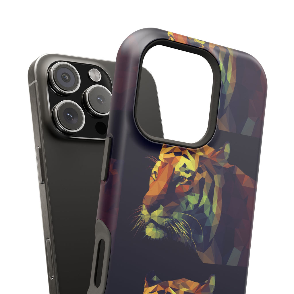 Colorful Tiger Phone Case, Impact-Resistant