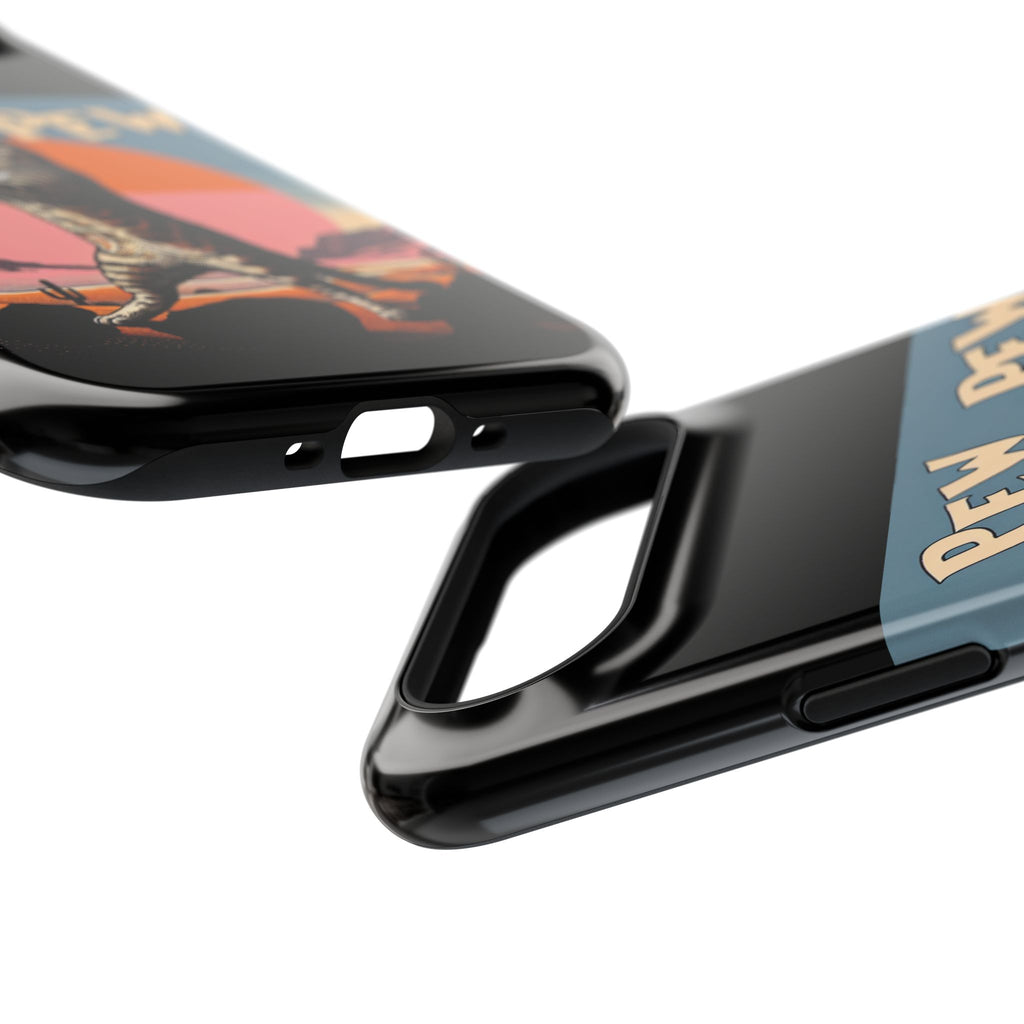 Pew Pew Cat Phone Case — Retro Shooter Impact-Resistant iPhone Cover
