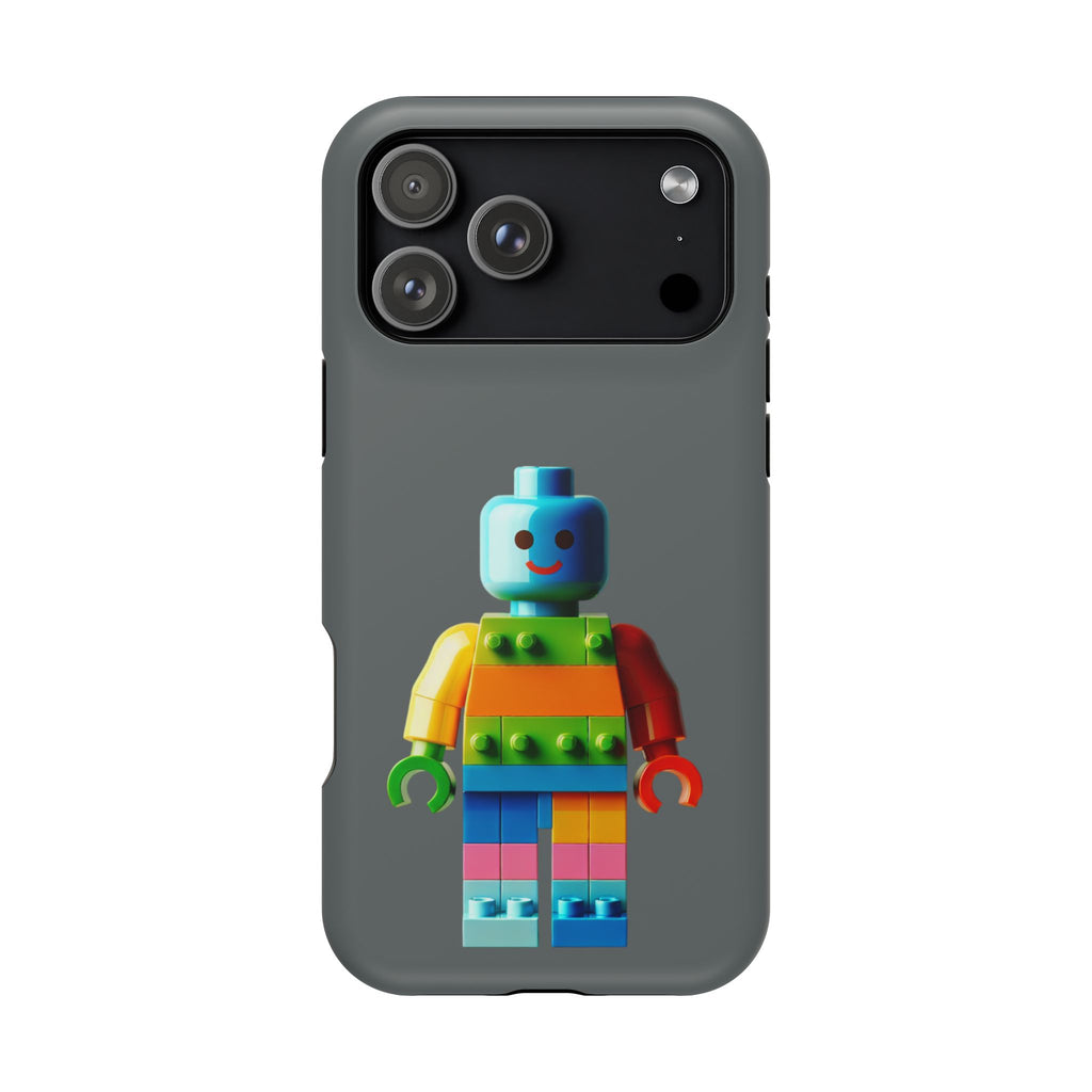 Rainbow Brick Minifigure Impact-Resistant Phone Case