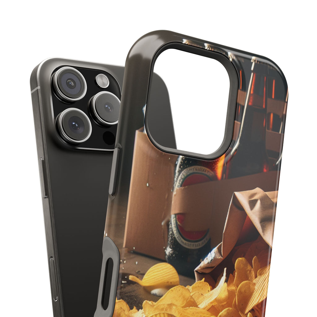 Impact Resistant Phone Case - Beer and Chips Design