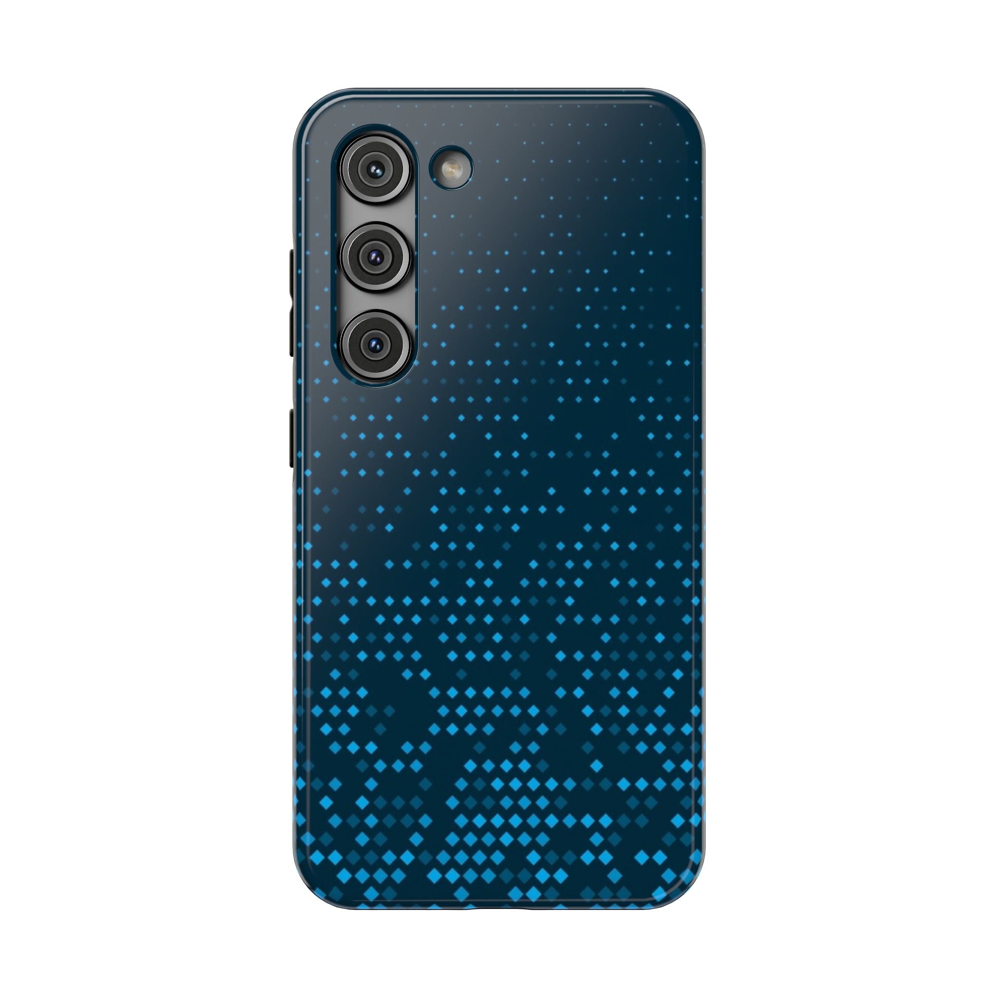 Blue Geometric Impact Resistant Phone Case
